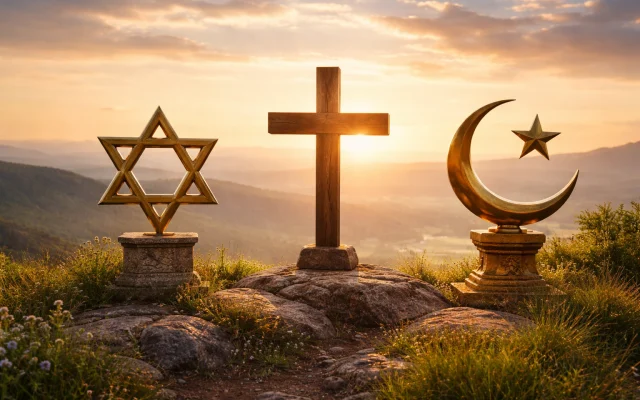 One God, Three Faiths and Very Different Paths Cover Image