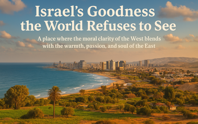 Israel’s Goodness the World Refuses to See